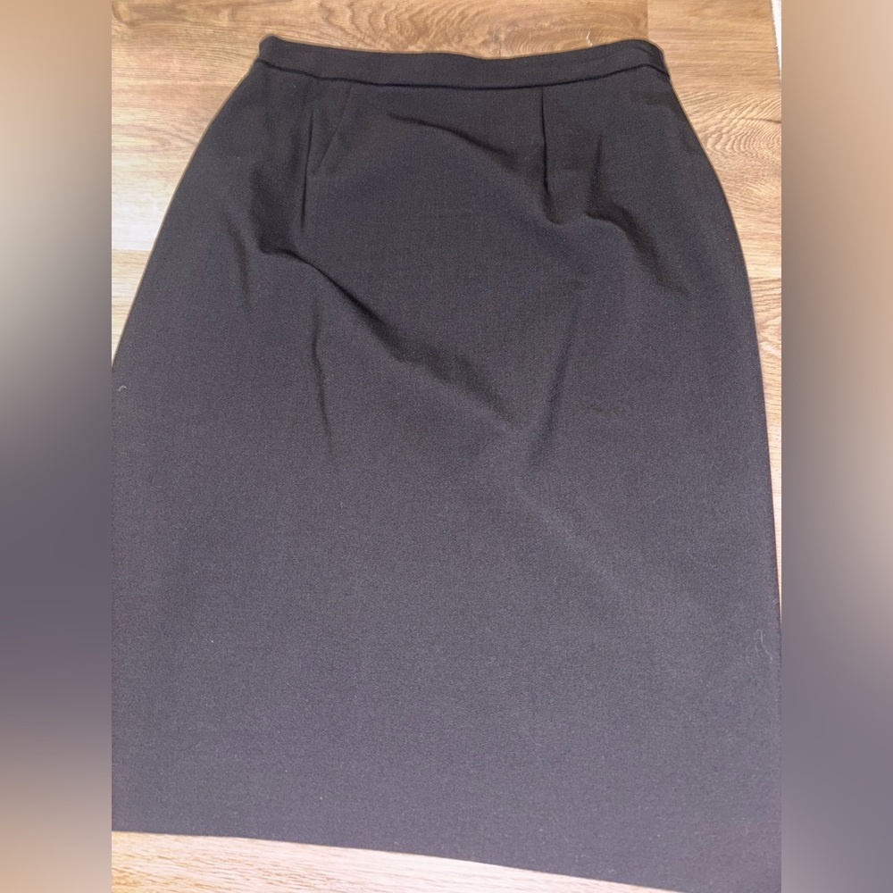 NWOT✨ banana republic BLACK LIGHTWEIGHT WOOL PENCIL SKIRT size 0P - Picture 5 of 7